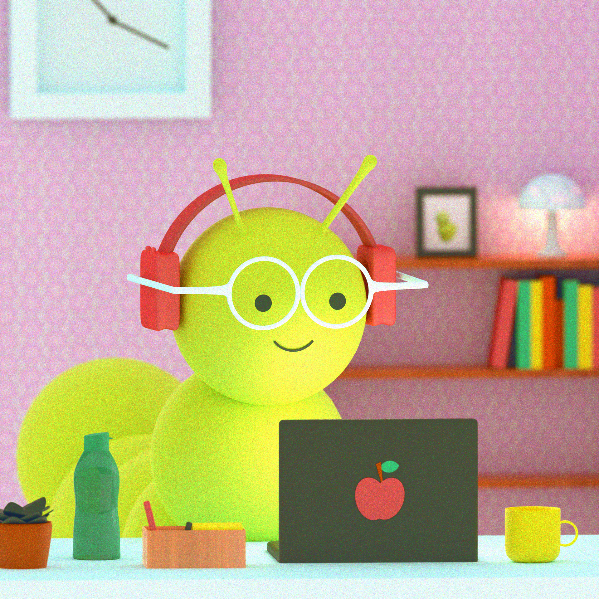 a caterpillar on its mac